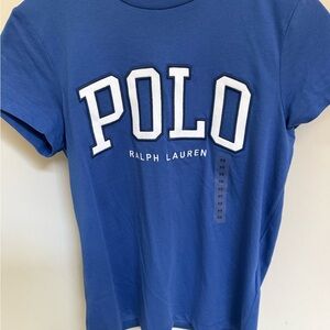 Polo by Ralph Lauren Royal Blue Tee with Yellow Print